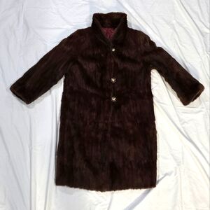 #14 RARE Ladies 3/4 Length ERMIN/WEASEL Vintage Fur Coat